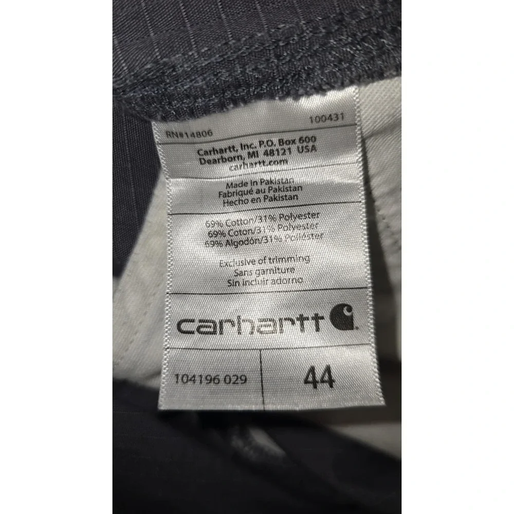 Carhartt Shorts Mens 44 Gray Carpenter Ripstop Relaxed Fit Hammer‎ Loop 104196